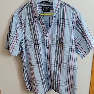 Carhartt Men's Blue Plaid Shirt